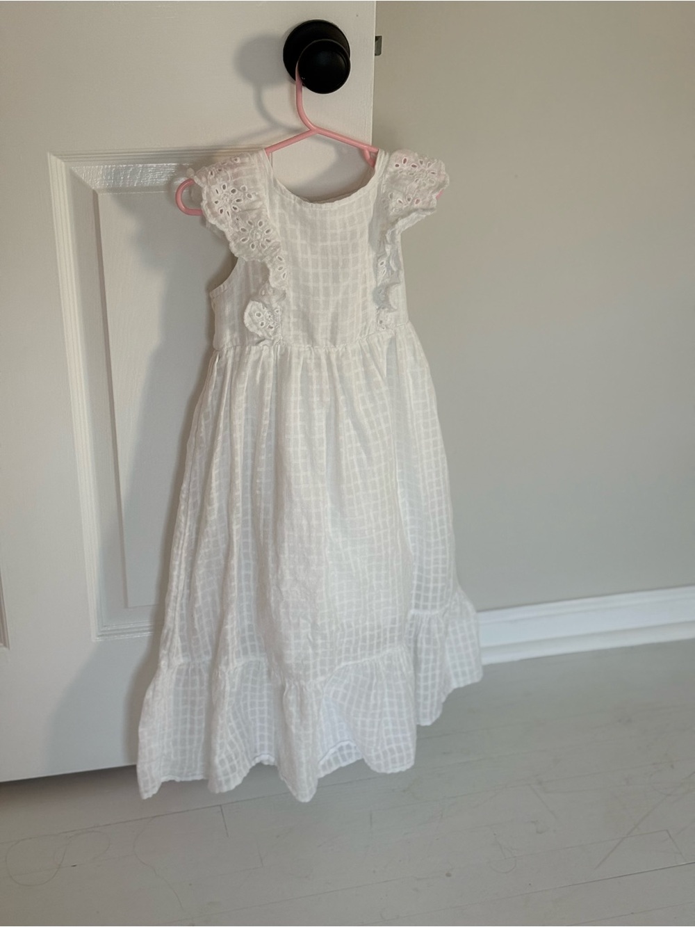 Cat & Jack White Eyelet Ruffle Maxi Dress for Girls